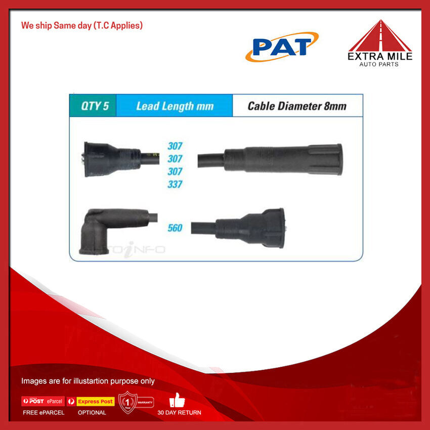 PAT Ignition Lead Set For Nissan Homer F20 2.0L H20 14 8V OHV - ILS-089M