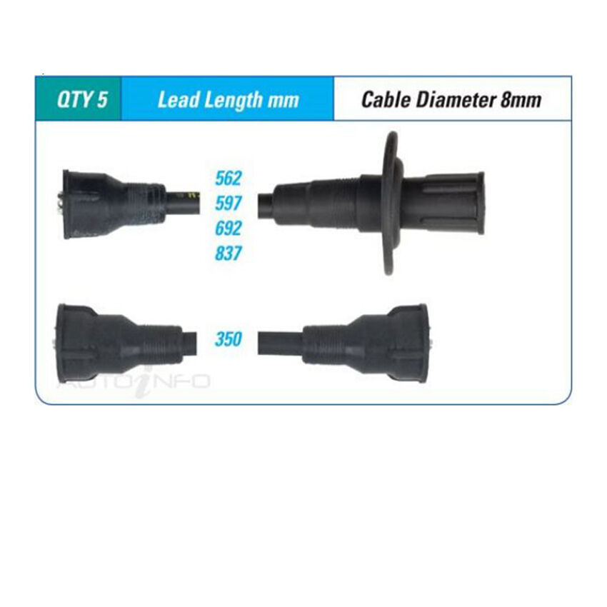 PAT Ignition Lead Set For Porsche 912 1.6L 923.02 F4 8V OHV Coupe - ILS-092M