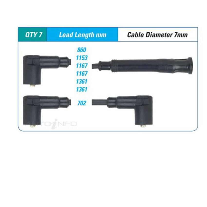 PAT Ignition Lead Set For BMW 323i E30 E21 2.3L M20B23L I6 12V SOHC - ILS-110M