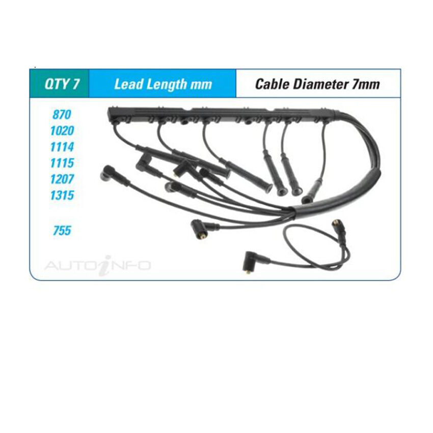 PAT Ignition Lead Set For BMW 320i E30 2.0L M20B20L I6 12V SOHC - ILS-128M