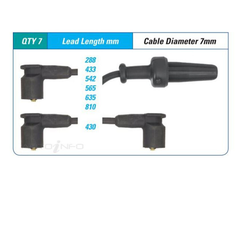 PAT Ignition Lead Set For Peugeot 505 2.8L ZN3J V6 12V SOHC - ILS-147M