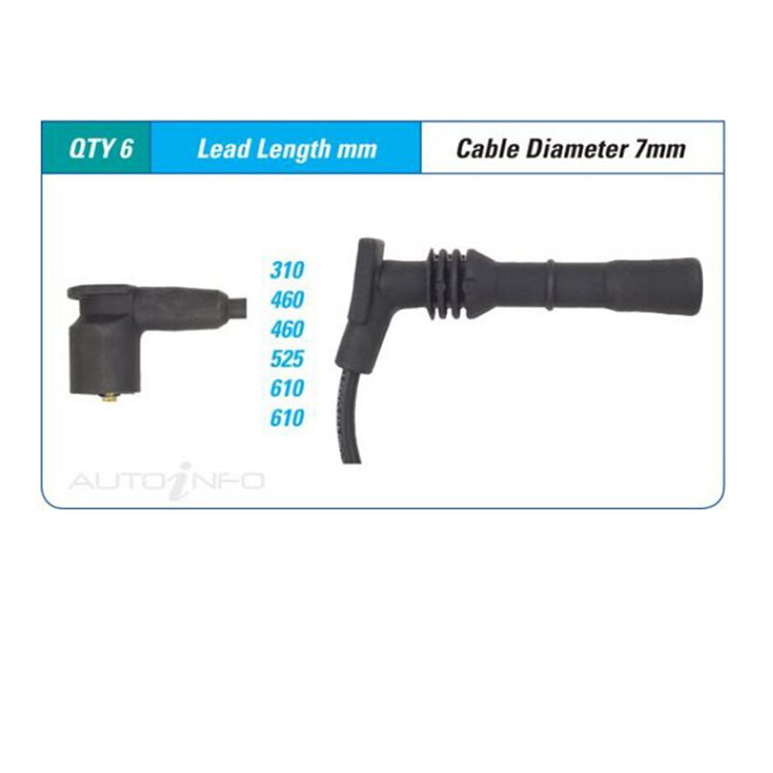 PAT Ignition Lead Set For Holden Calibra YE 2.5L C25XE V6 24V DOHC - ILS-151M