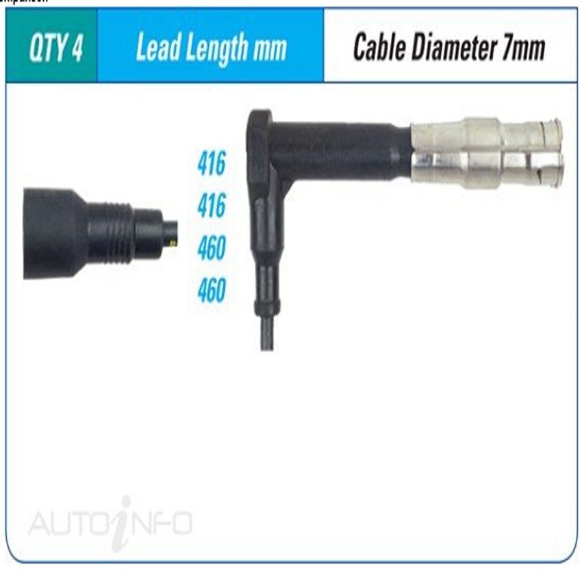 PAT Ignition Lead Set For Mercedes Benz 220E W124 2.2L M111.960 I4 16V DOHC