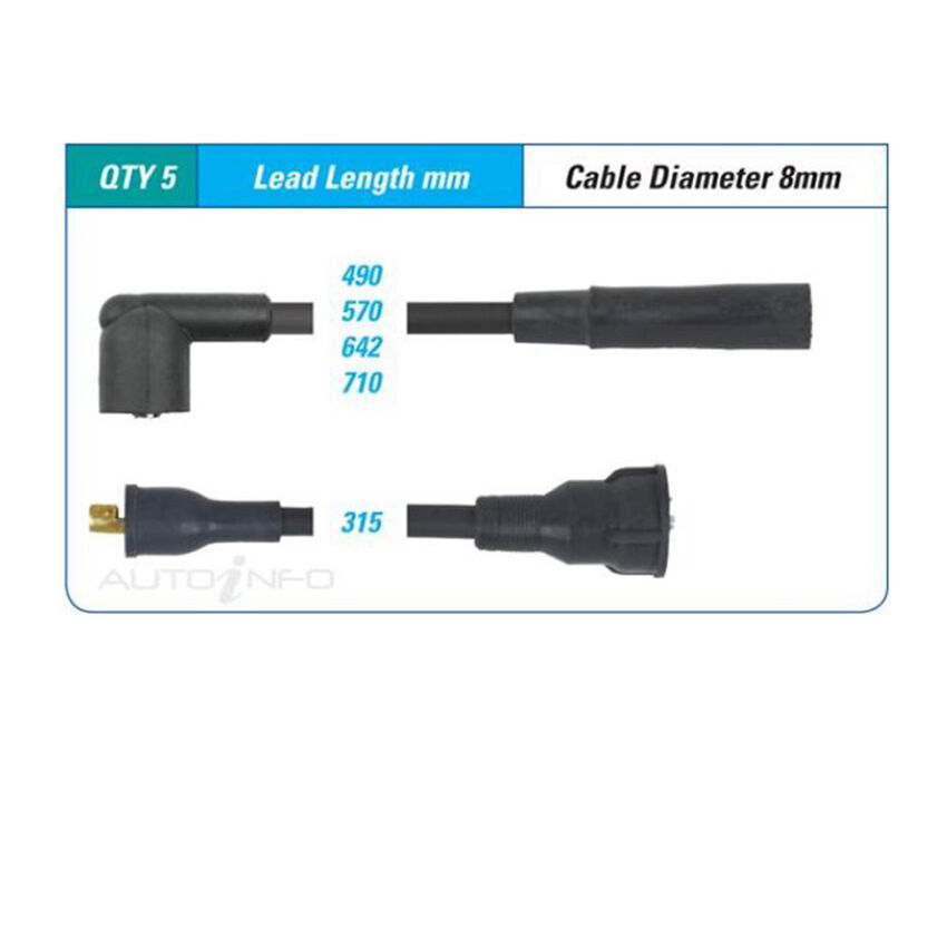 PAT Ignition Lead Set For Ford Laser GL KE KA, KB 1.6L,1.5L 8V SOHC - ILS-226M