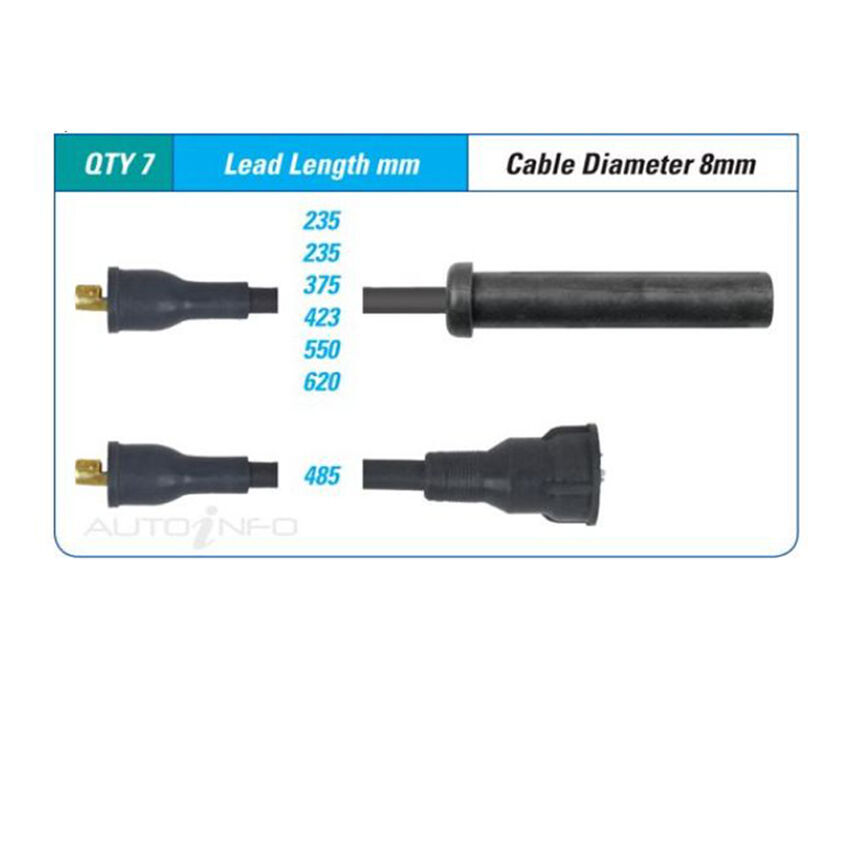 PAT Ignition Lead Set For Ford Fairlane ZA ZB 3.6L 221 I6 12V OHV - ILS-233M