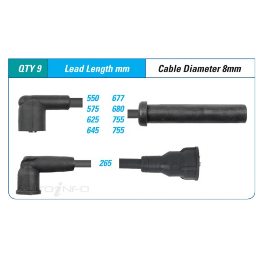 PAT Ignition Lead Set For Ford F100 5.8L 351 V8 2 Door Utility