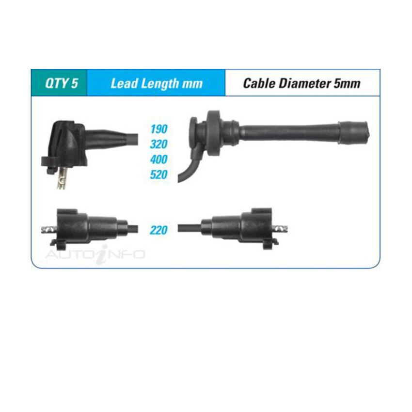 PAT Ignition Lead Set For Nissan Patrol MQ 160 2.8L L28 I6 12V SOHC - ILS-246M