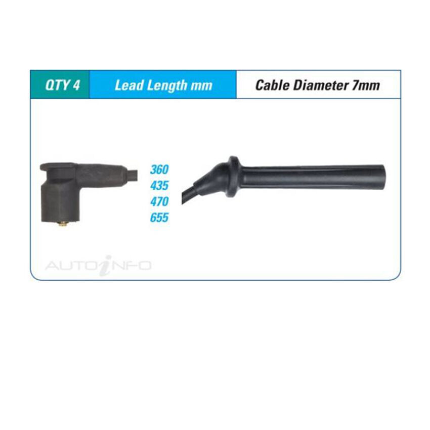 PAT Ignition Lead Set For Proton Jumbuck GLi GLSi 1.5L 4G15 I4 12V SOHC