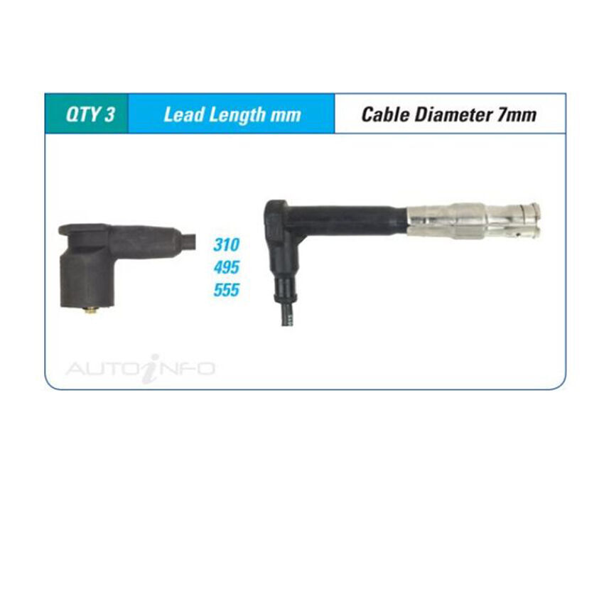 PAT Ignition Lead Set For Mercedes-Benz E320 S124 3.2L M104.992 I6 24V DOHC
