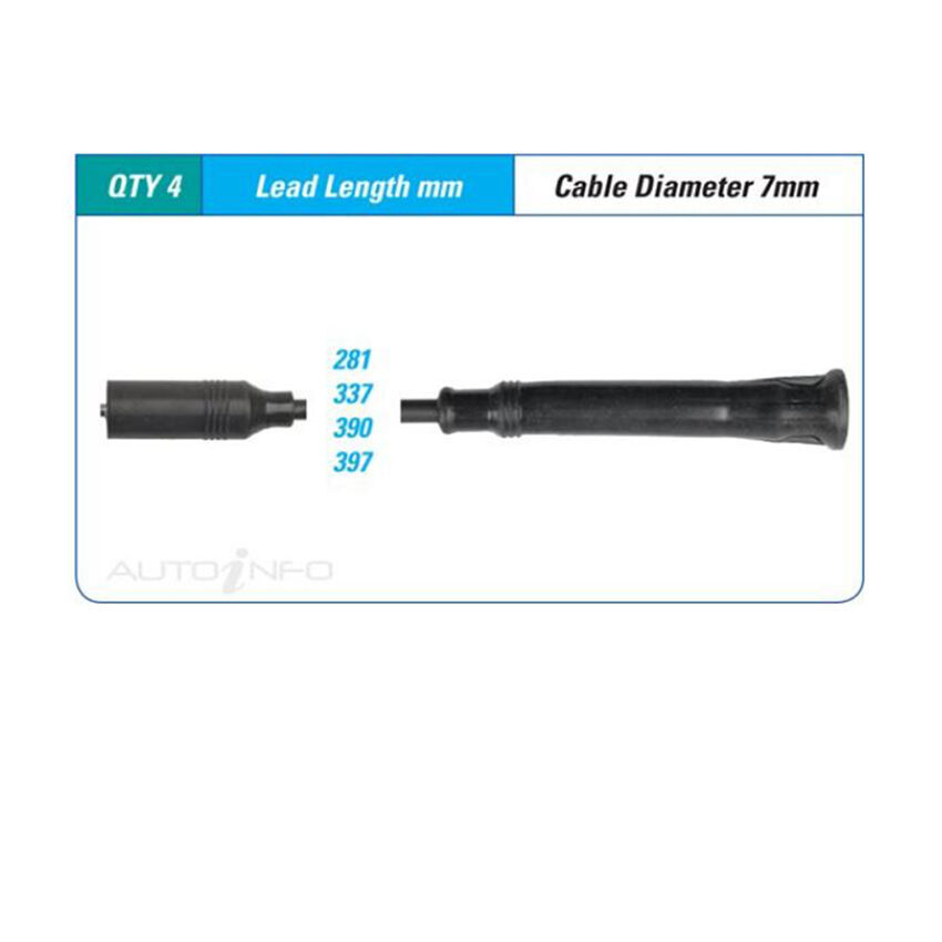 PAT Ignition Lead Set For BMW 316i E36 1.6L,1.8L M43B16 I4 8V SOHC Sedan