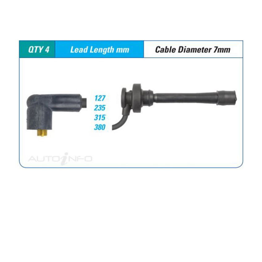 PAT Ignition Lead Set For Kia Rio LS BC 1.5L A5D I4 16V DOHC Hatchback -ILS-270M
