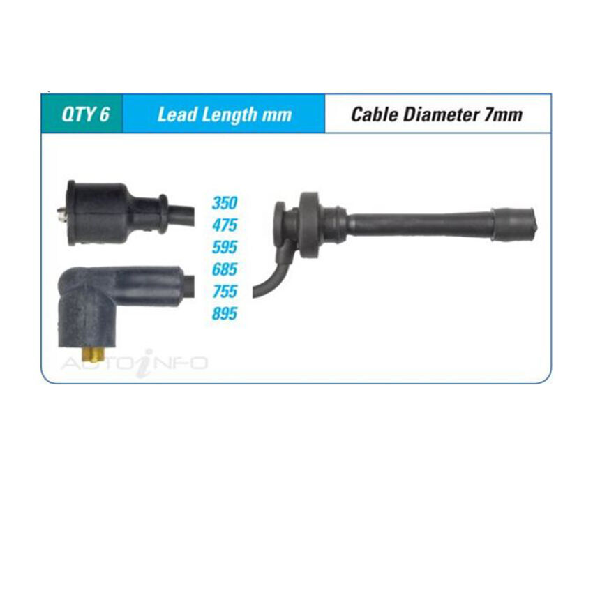 PAT Ignition Lead Set For Kia Carnival LE, LS 2.5L K5 V6 24V DOHC - ILS-271M