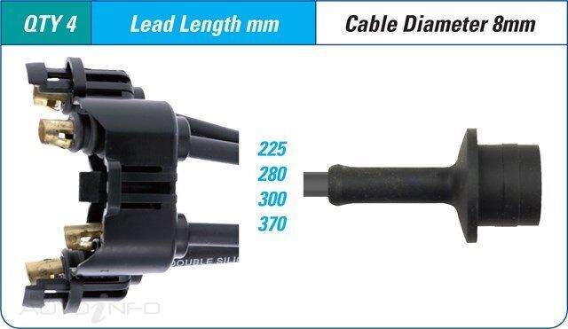 PAT Ignition Lead Set For Toyota Townace YR20R YM55R 1.8L 2YU I4 8V OHV