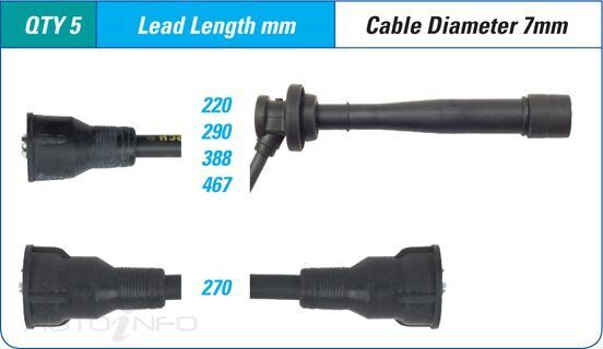 PAT Ignition Lead Set For Suzuki X-90 SZ416 1.6L G168 14 16V SOHC - ILS-287M