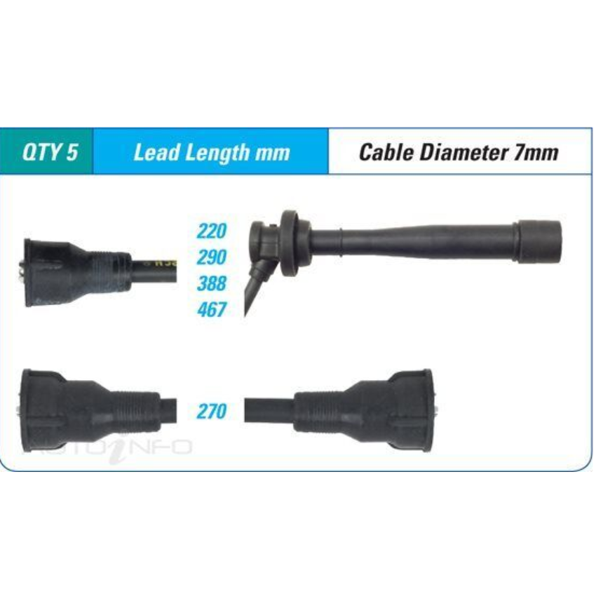PAT Ignition Lead Set For Suzuki Vitara SE416 1.6L G16B 14 16V SOHC - ILS-287M