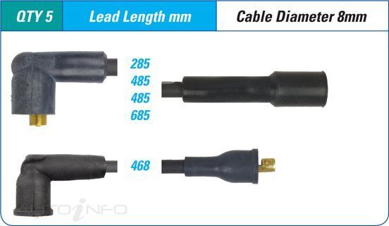 PAT Ignition Lead Set For Toyota Corona RT133R 2.0L 21RC I4 8V SOHC - ILS-292M