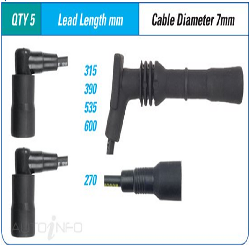 PAT Ignition Lead Set For Holden Astra TR 1.4L C14NZ I4 8V SOHC - ILS-294M