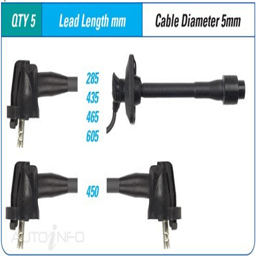 PAT Ignition Lead Set For Toyota Camry SV40R 1.8L 4SFE I4 16V DOHC - ILS-297M