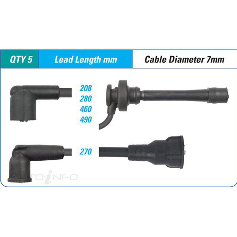 PAT Ignition Lead Set For Nissan Bluebird U13 2.4L KA24DE I4 16V DOHC - ILS-302M