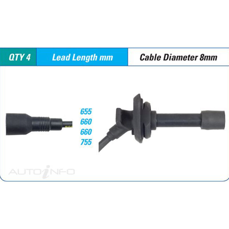 PAT Ignition Lead Set For Subaru Outback BG B11 2.5L EJ25D F4 16V DOHC -ILS-304M