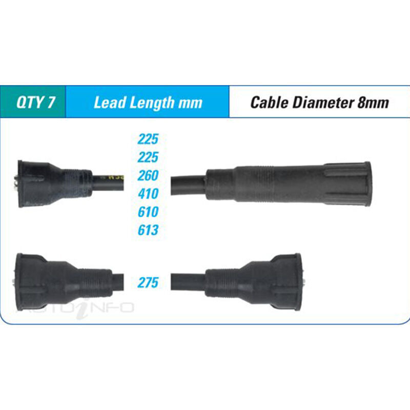 PAT Ignition Lead Set For Chrysler Centura 3.5L,4.0L 245 I6 12V OHV - ILS-306M
