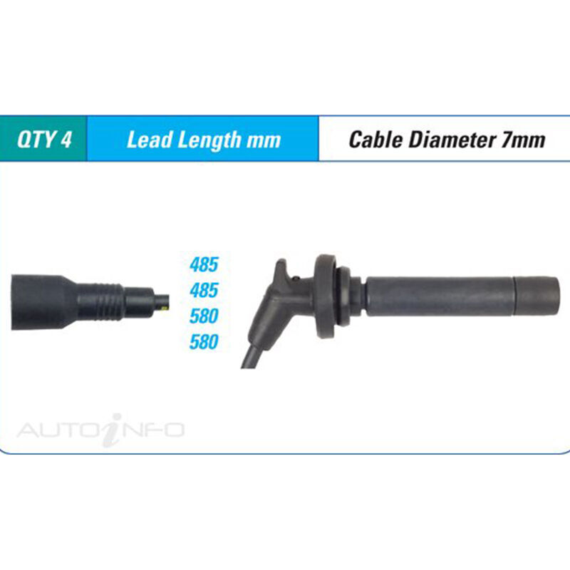 PAT Ignition Lead Set For Subaru Liberty BL B13 2.0L EJ202 F4 16V SOHC -ILS-315M