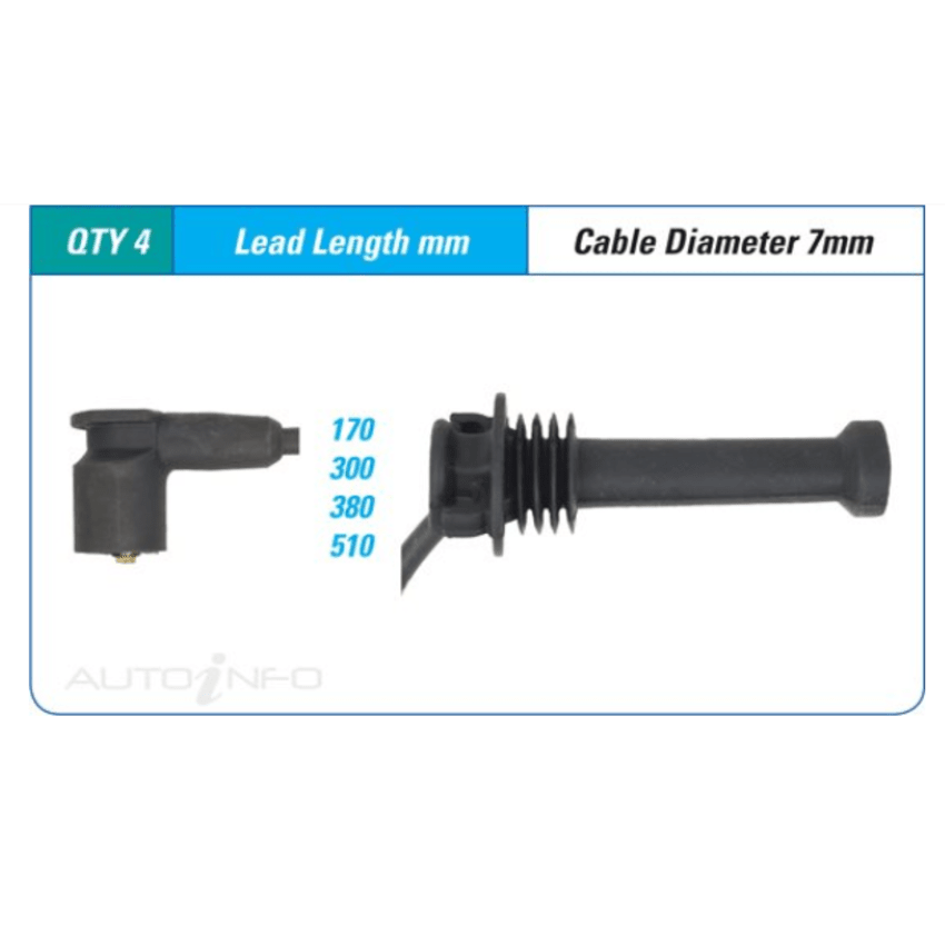 PAT Ignition Lead Set For Ford Escape ZB 2.3L L3 4 Door SUV Compact