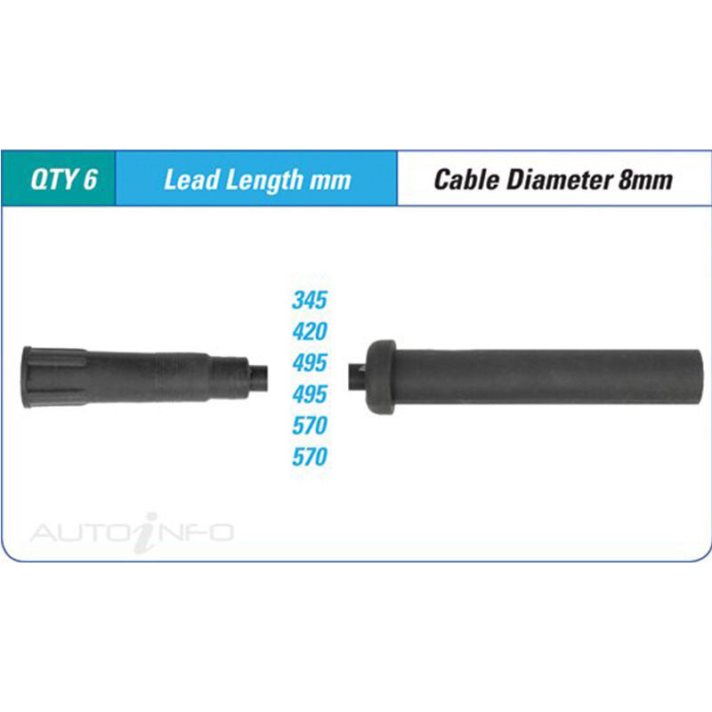 PAT Ignition Lead Set For Chrysler Grand Voyager SE RG RT 3.3L EGA V6 12V OHV