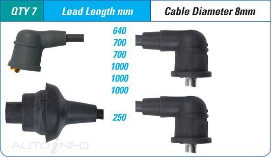 PAT Ignition Lead Set For Toyota Cressida MX73R 2.8L 5MGE 16 12V DOHC - ILS-353M