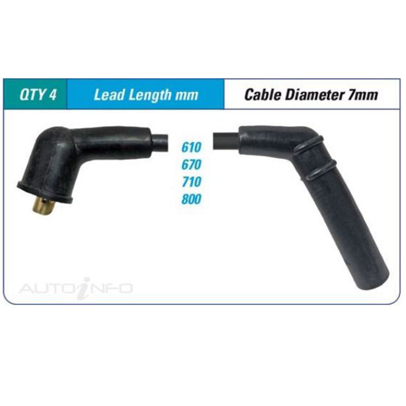 PAT Spark Plug Lead Kit For Mitsubishi Lancer GLX. SE CA 1.5L 4G15 14 12V SOHC