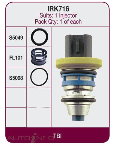 Goss Fuel Injector Repair Kit For For Falcon GL S EA 3.9L I6 12V SOHC