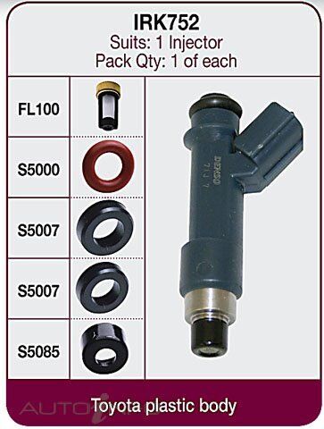 Goss Fuel Injector Repair Kit For Toyota Aurion GSV40R 3.5L V6 2GRFE 4D Sedan