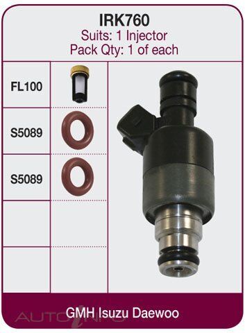 Goss Fuel Injector Repair Kit For Holden Combo SB 1.4L, XC 1.6L C14SE/Z16SE