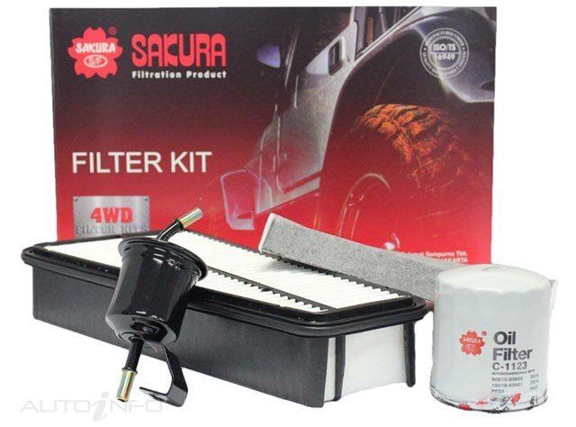 Sakura 4WD Filter Kit For Toyota Hilux SR, SR5 GGN15R GGN25R V6 4.0L 1GRFE