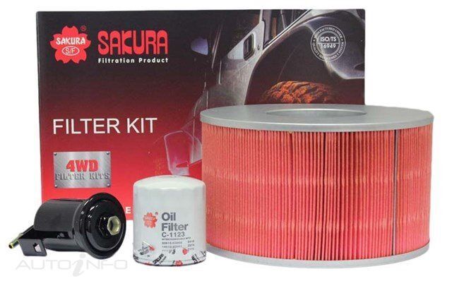 Sakura 4WD Filter Kit For Lexus LX470 UZJ100R V8 4.7L 2UZFE 4D SUV Full-Size