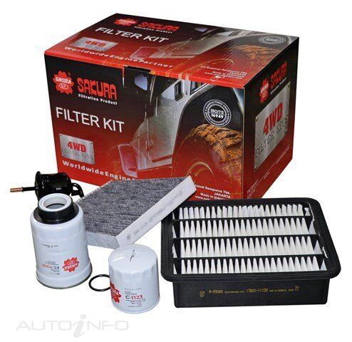 Sakura 4WD Filter Kit For Toyota Landcruiser Prado GDJ150R GDJ151R 2.8L 1GDFTV