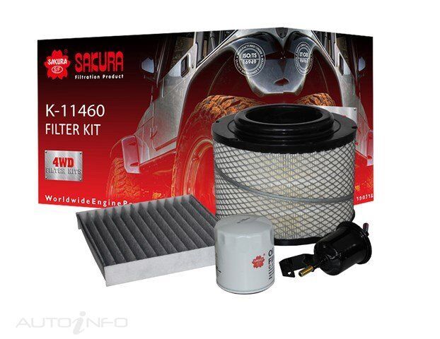 Sakura 4WD Filter Kit For Toyota Hilux Workmate TGN16R 2.7L 2TRFE
