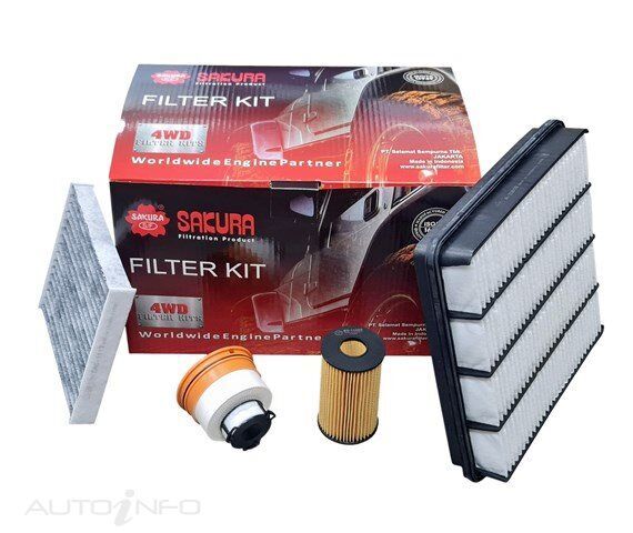 Sakura 4WD Filter Kit For Toyota Landcruiser LC200 VDJ200R V8 4.5L 1VDFTV