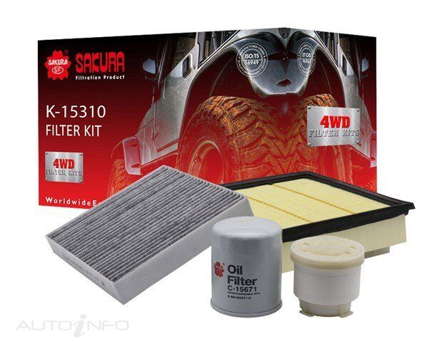 Sakura 4WD Filter Kit For Isuzu D-MAX SX SPACE CAB TFR TFS 3.0L 4JJ1-TCX