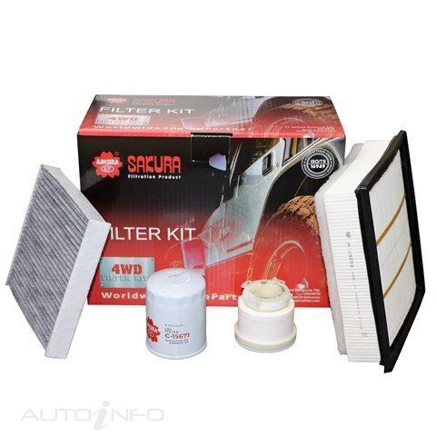 Sakura 4WD Filter Kit For Isuzu MU-X RJ 3.0L 4JJ3-TCX 4D SUV Mid-Size