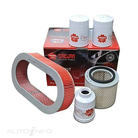 Sakura 4WD Filter Kit For Nissan Patrol DX, GLi, RX GQ, Y60 4.2L TD42