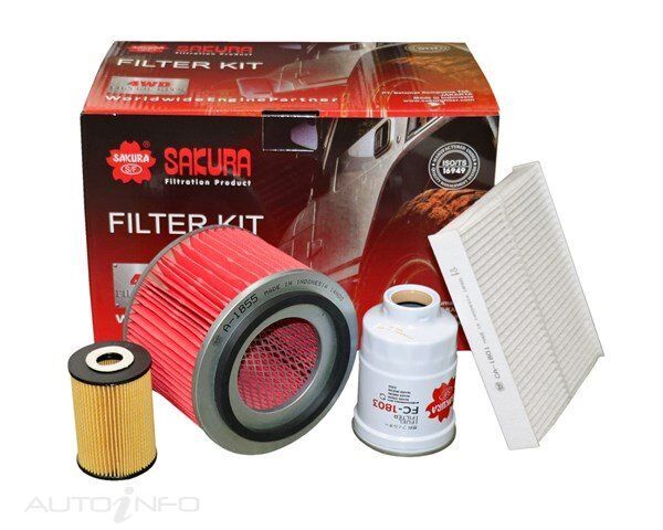 Sakura 4WD Filter Kit For Nissan Patrol DX, ST, ST-L, ST-S, TI GU, Y61 3.0L