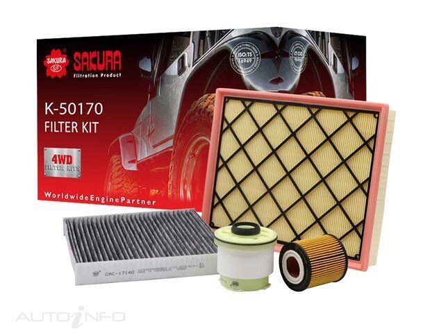 Sakura 4WD Filter Kit For Ford Everest Trend UA 3.2L P5AT 4D SUV Mid-Size