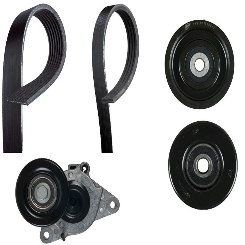 Gates V-ribbed Belt Set For Nissan Navara YD25DDTiD40 D40T 2.5L Dci 4WD Ute