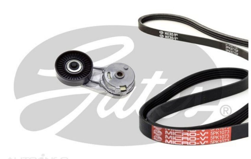 Gates Micro-V Ribbed Belt & Tensioner Kit For Alfa Romeo Brera JTS 2.2L 939A5