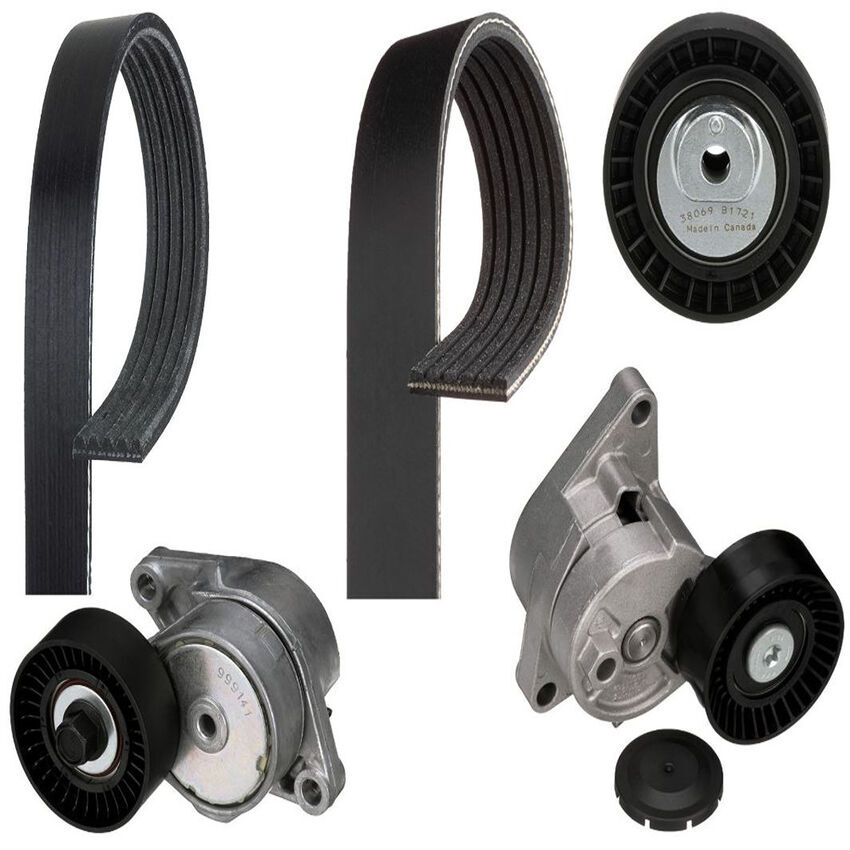 Gates V-ribbed Belt Set For BMW 5 206S3 286S1 2L,2.5L 520i M52 B20 B28 E39 Sedan