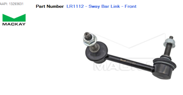 Mackay Sway Bar Front Right Hand - LR1112