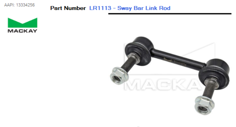 Mackay Sway Bar Rear Left Hand & Right Hand - LR1113