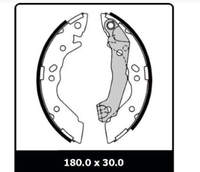 Protex Brake Shoes  Set Rear For Hyundai Mitsubishi - N1739