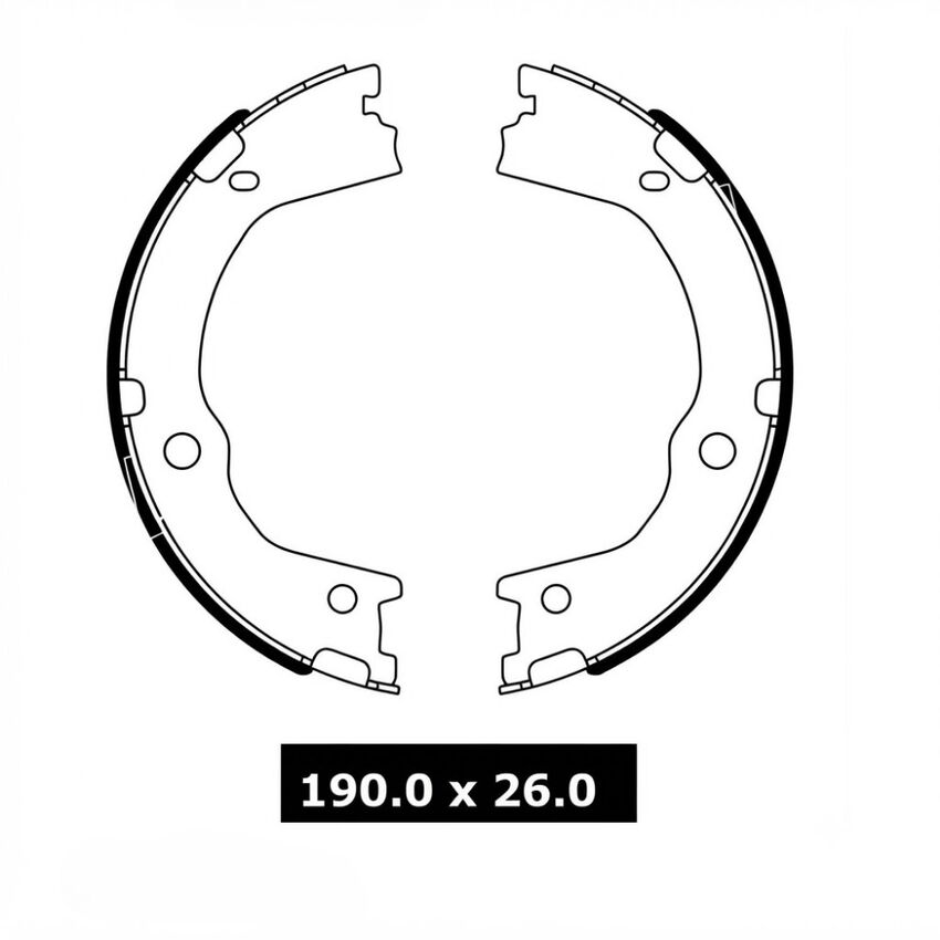 Protex Parking Brake Shoe Set For Hyundai Santa FE CM/ Kia Sorento XM QL -N3262